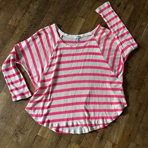 Splendid Pink and White Striped Top